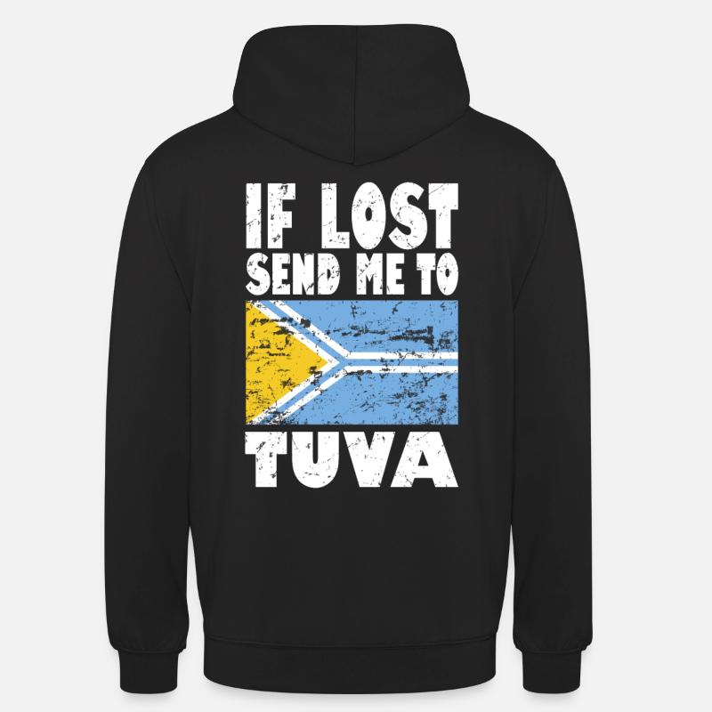 Tuva Flagge Spruch - Unisex Hoodie - Schwarz