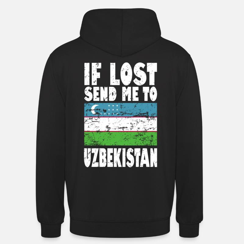 Drapeau de l’Ouzbékistan - Sweat-shirt à capuche unisexe - noir