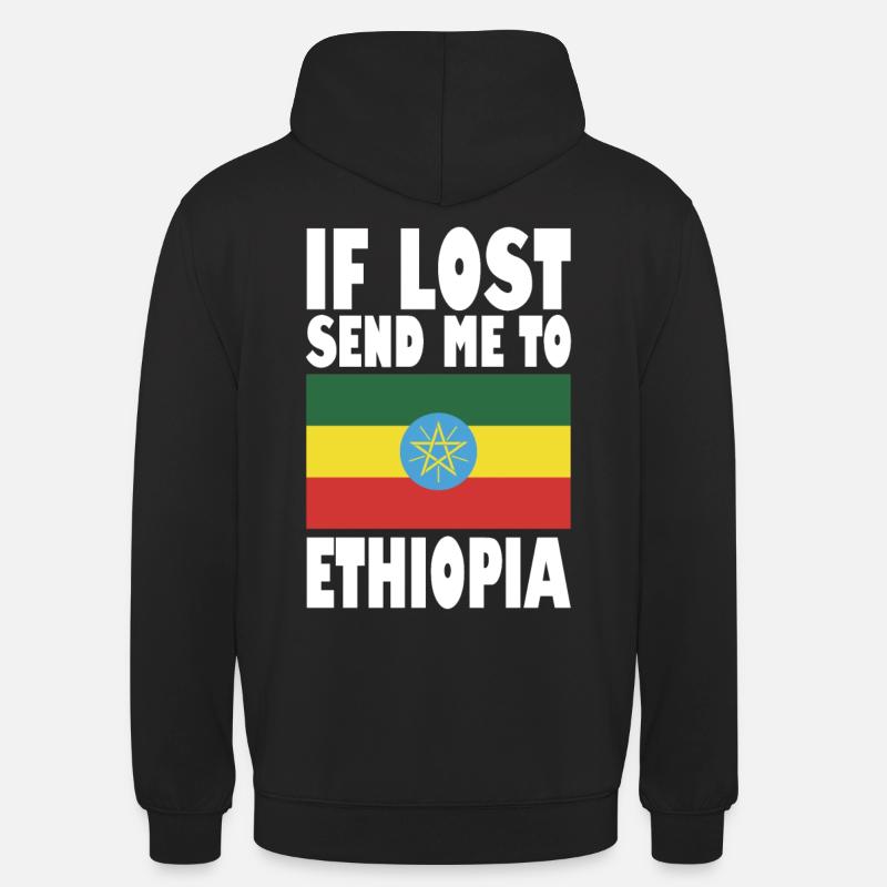 Drapeau de l’Éthiopie - Sweat-shirt à capuche unisexe - noir