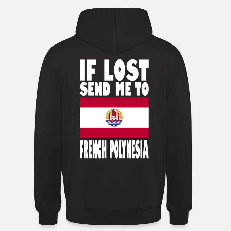 French Polynesia Flag Saying - Unisex Hoodie - black