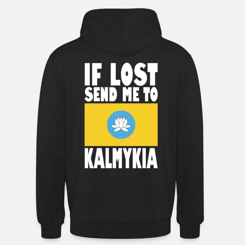 Drapeau de Kalmoukie - Sweat-shirt à capuche unisexe - noir