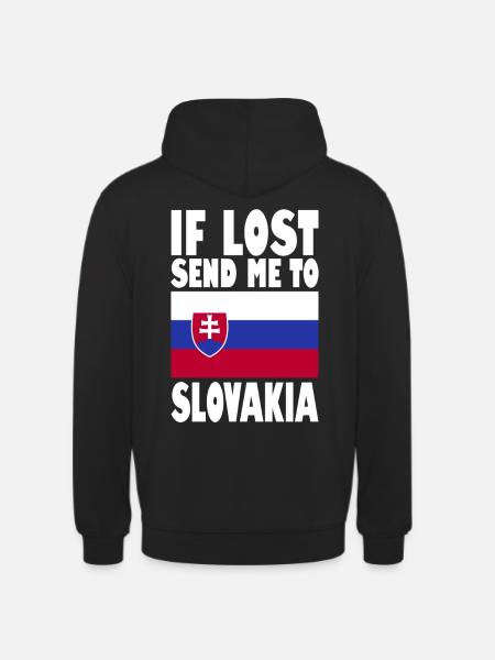 Slovakia Flag Saying - Unisex Hoodie - black