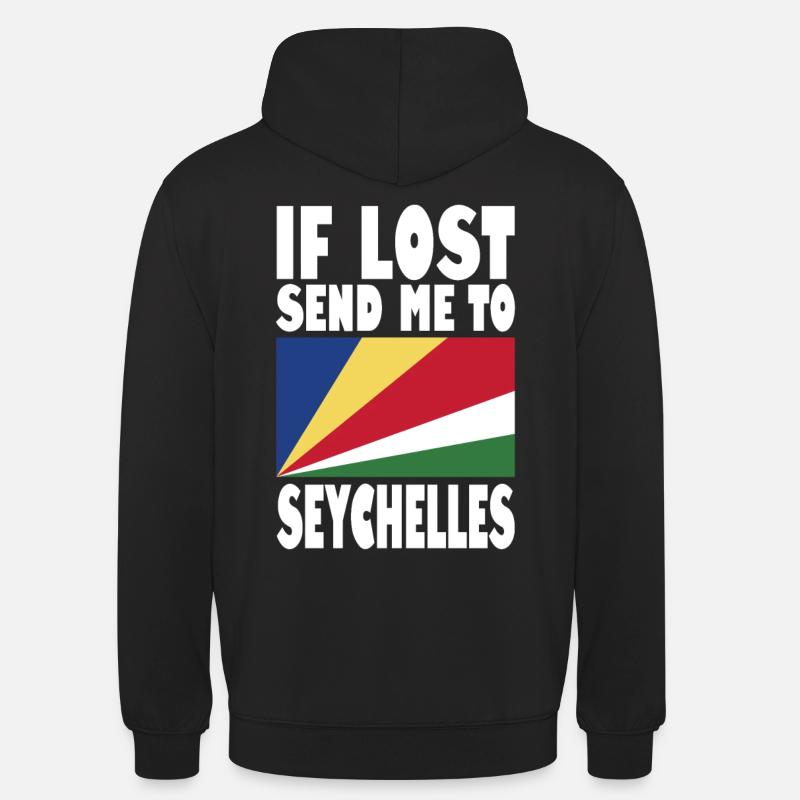 Drapeau des Seychelles - Sweat-shirt à capuche unisexe - noir