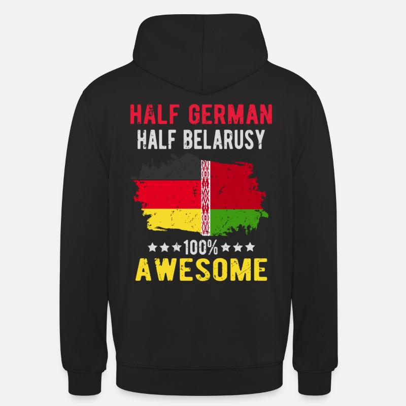 Half German Half Belarusian - Unisex Hoodie - black