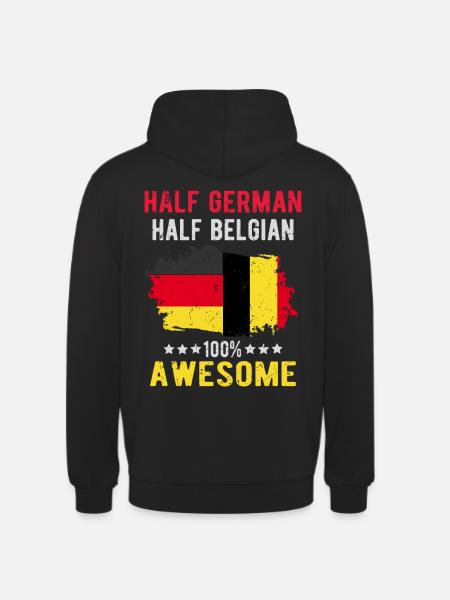 Half German Half Belgian - Unisex Hoodie - black