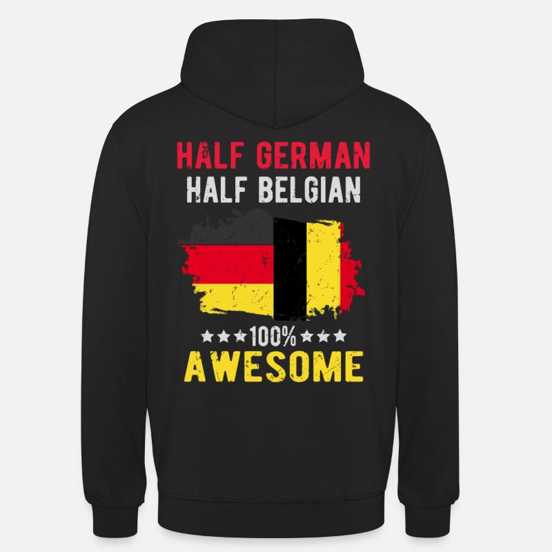 Half German Half Belgian - Unisex Hoodie - black