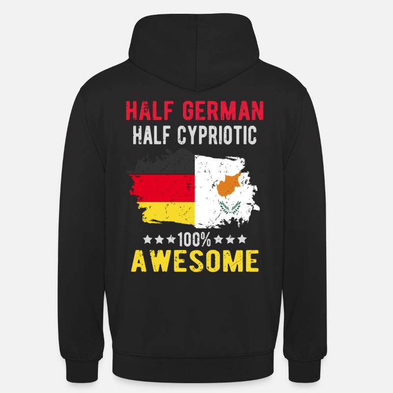 Moitié allemande moitié chypriote - Sweat-shirt à capuche unisexe - noir