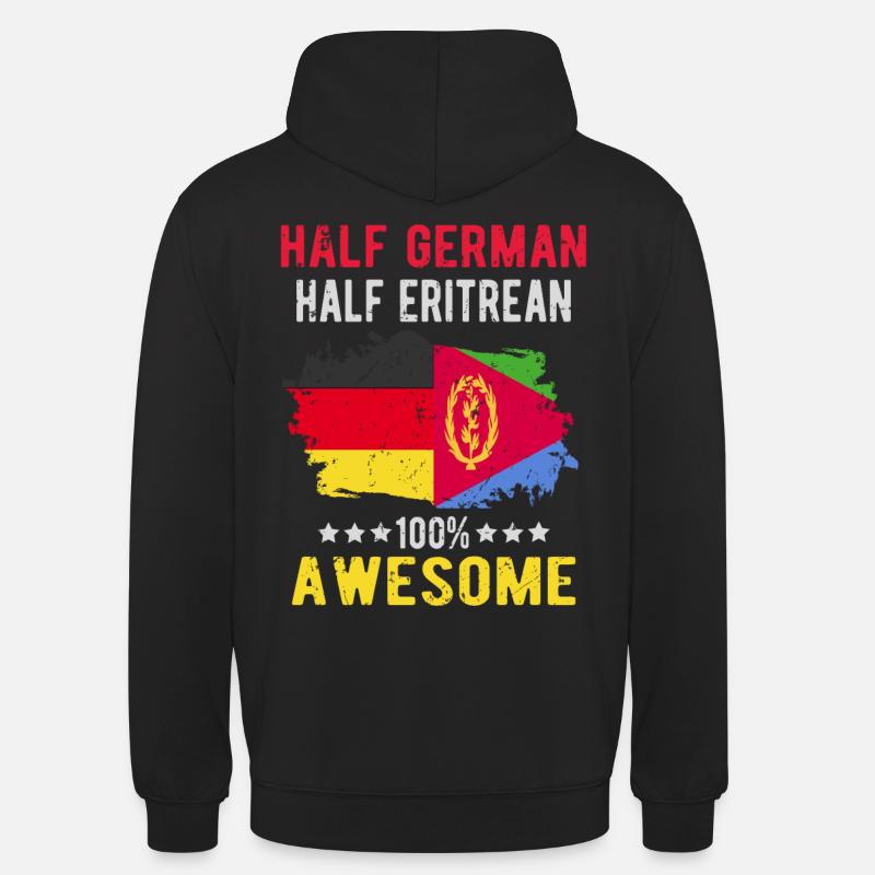 Moitié allemand moitié érythréen - Sweat-shirt à capuche unisexe - noir