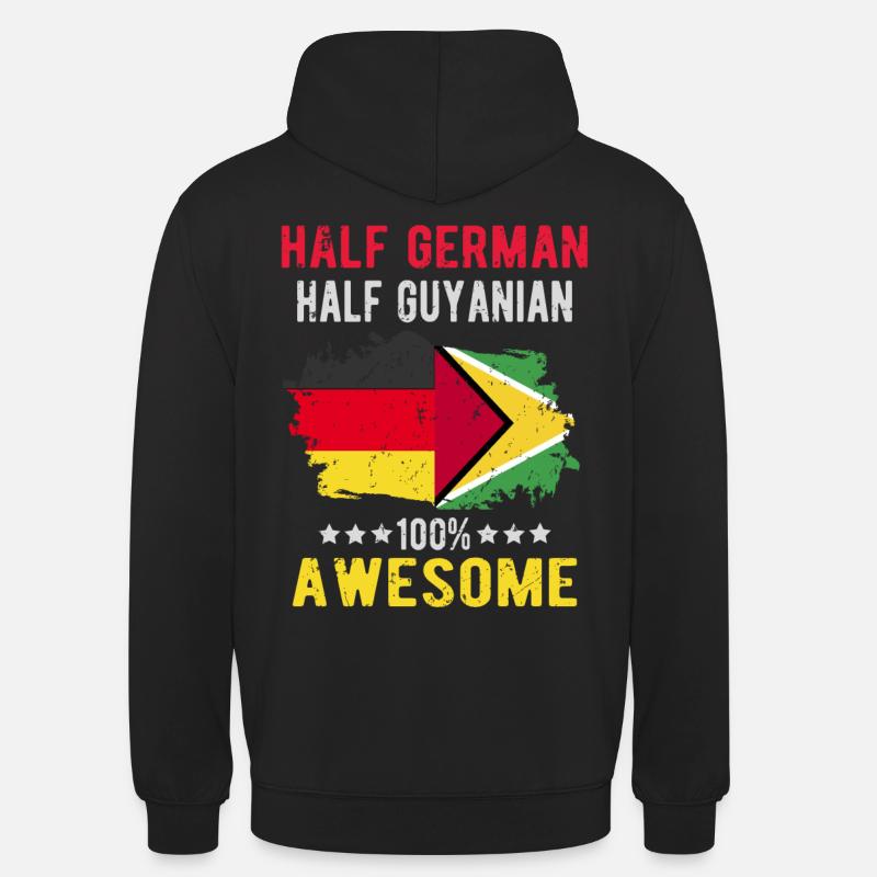 Halb Deutsch Halb Guyaner - Unisex Hoodie - Schwarz