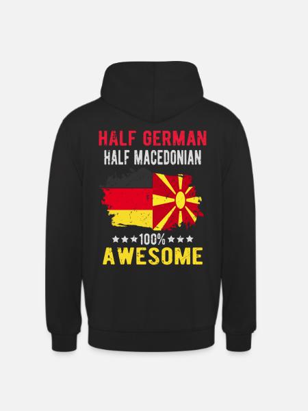 Half German Half Macedonian - Unisex Hoodie - black