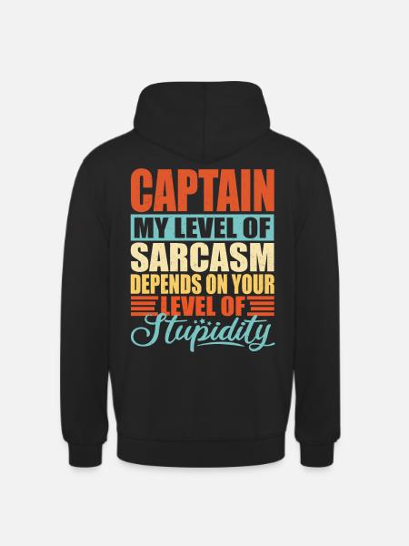 Captain sarcasm Funny captain - Unisex Hoodie - black