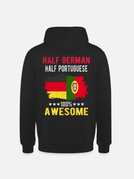 Half German half Portuguese - Unisex Hoodie - black