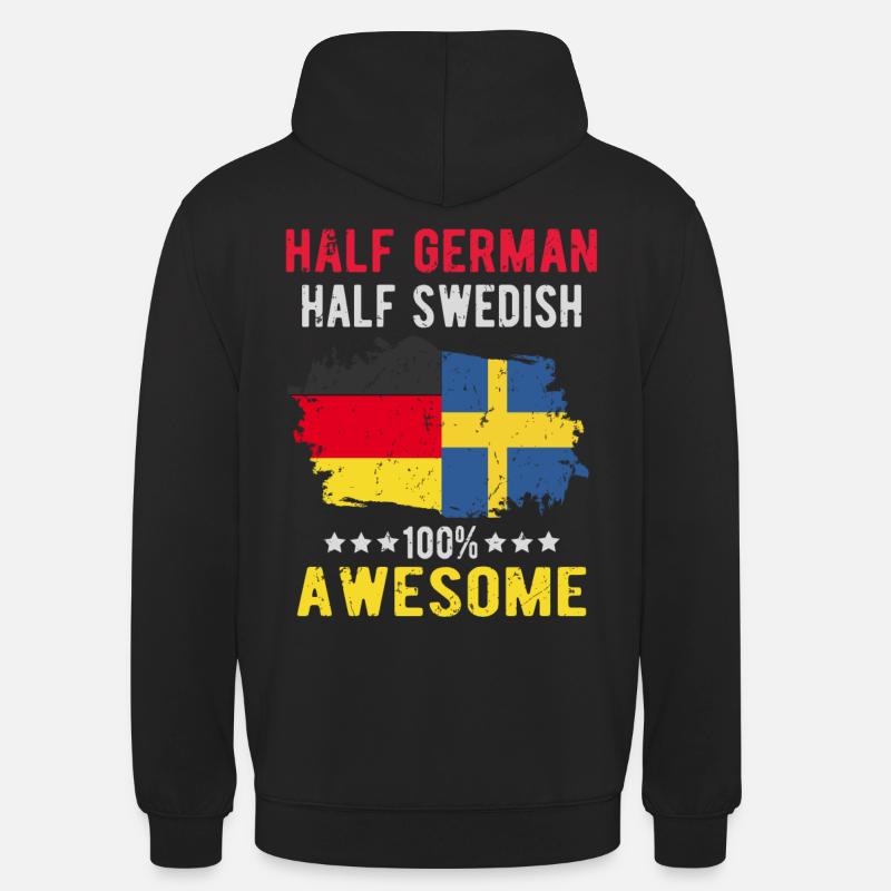 Half German half Swedish - Unisex Hoodie - black