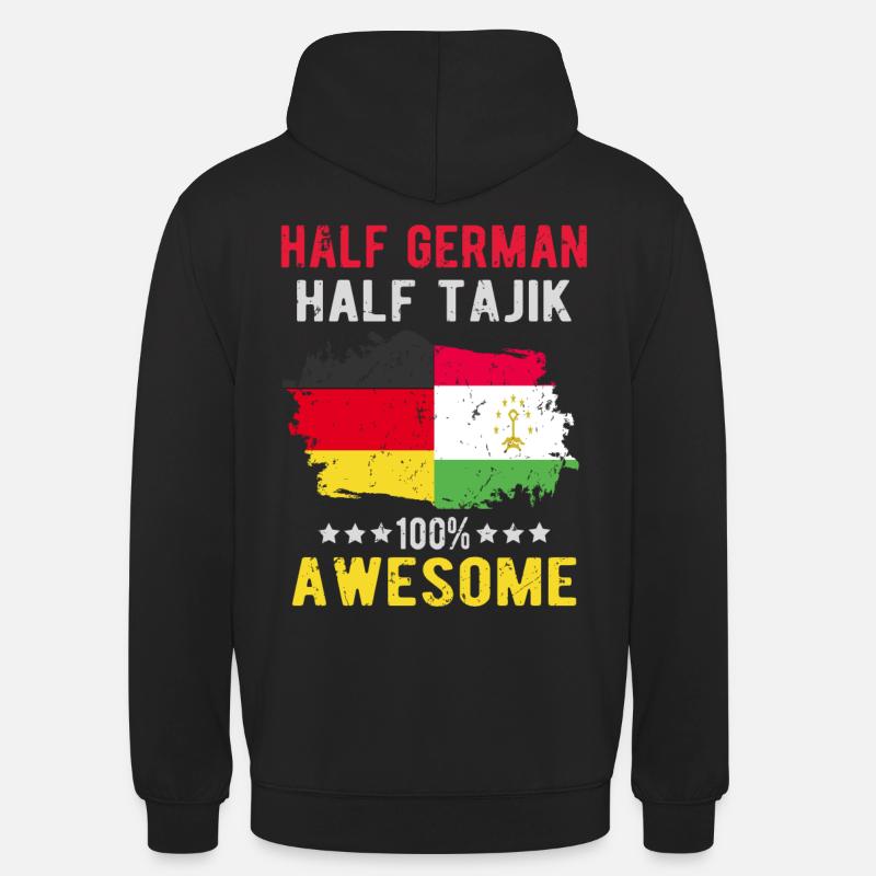 Moitié allemand moitié Tadjiks - Sweat-shirt à capuche unisexe - noir