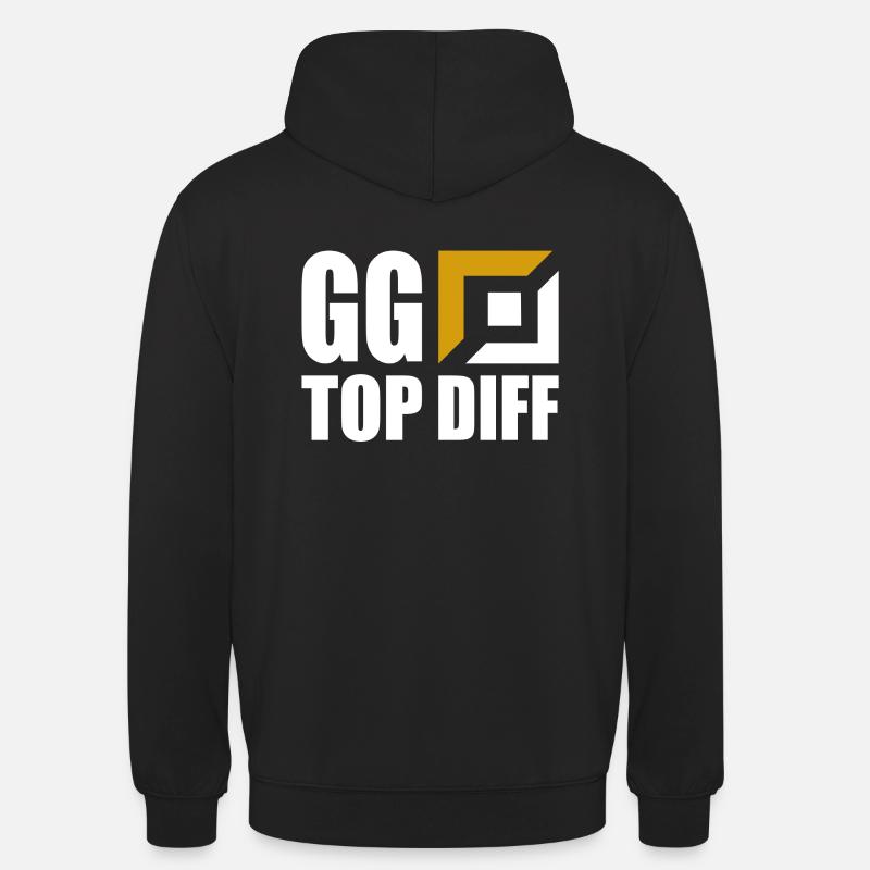GG Top Diff Gamer Gaming - Sweat-shirt à capuche unisexe - noir