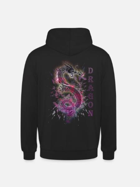 DRAGON DRACHE - Unisex Hoodie - black