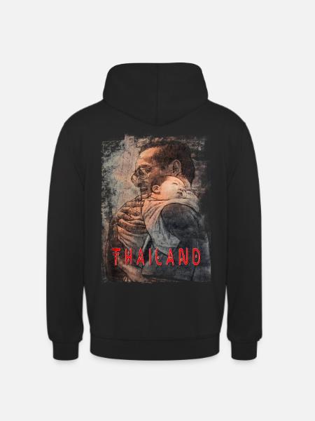 Thaïlande - Sweat-shirt à capuche unisexe - noir