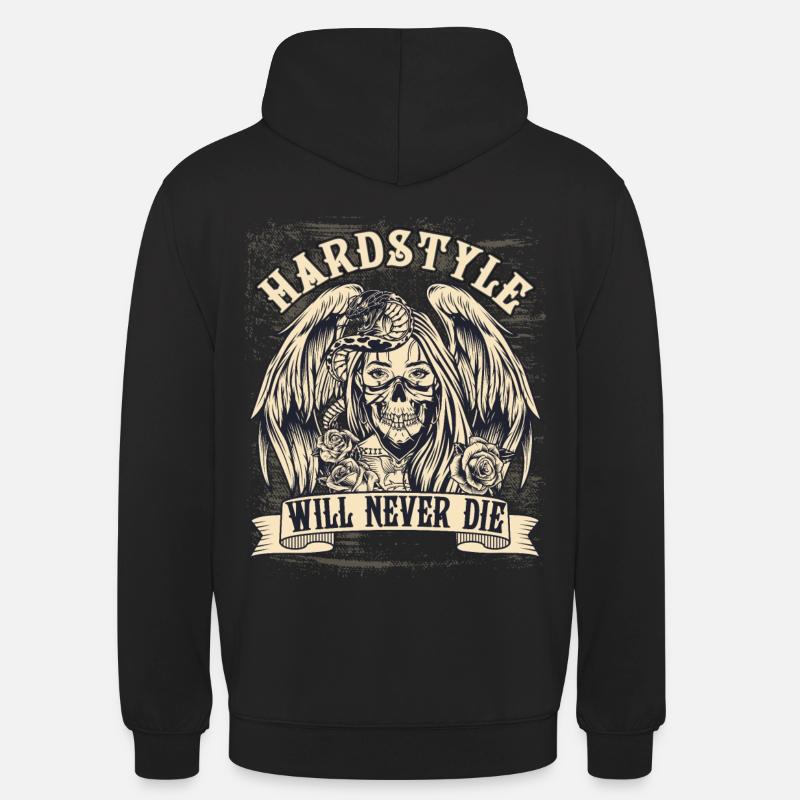 HARDSTYLE VEUT NEVER - Sweat-shirt à capuche unisexe - noir
