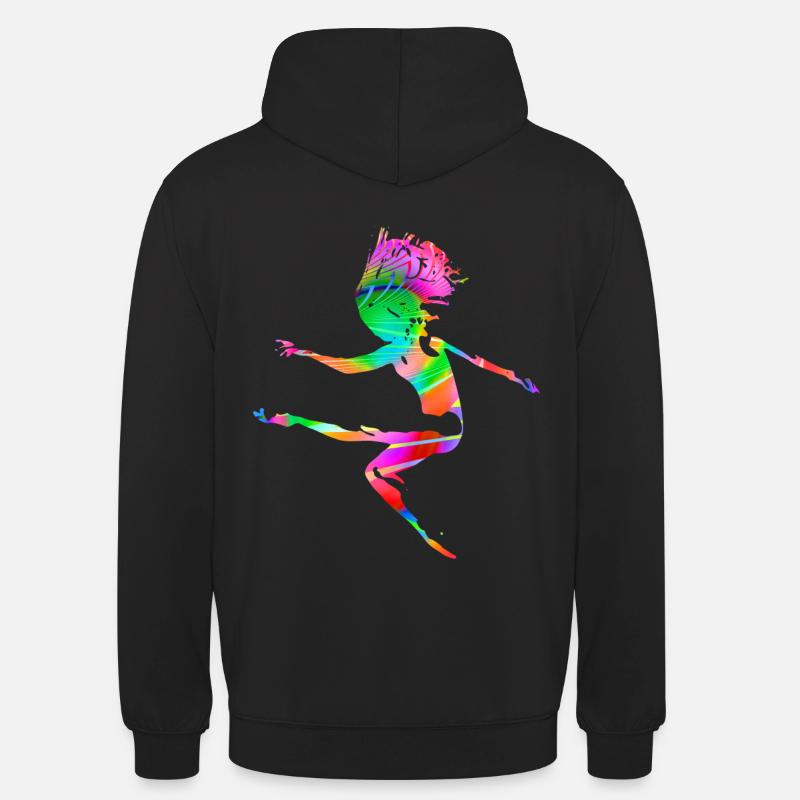 Fraktal & Regenbogen, Nerd Geschenk, Tänzer & bunt - Unisex Hoodie - Schwarz
