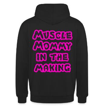 Gym & Fitness – Muscle Mommy in the Making - Unisex Hoodie - black - Back - Michal (187cm)