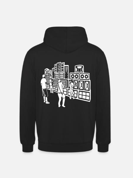 008 système audio 23 - Sweat-shirt à capuche unisexe - noir