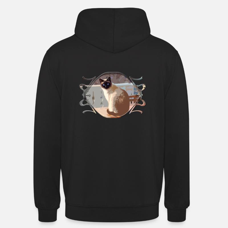 Chat, chat, chat - Sweat-shirt à capuche unisexe - noir