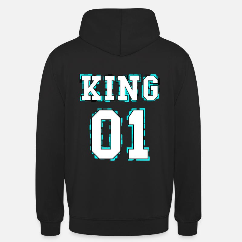 King - Queen Coupledesign - Sweat-shirt à capuche unisexe - noir