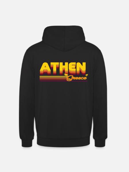 Athens: Summery retro design - Unisex Hoodie - black