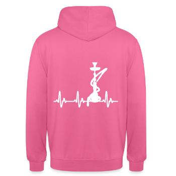 Cadeau de narguilé - Sweat-shirt à capuche unisexe - rose - Dos - Michal (187cm)
