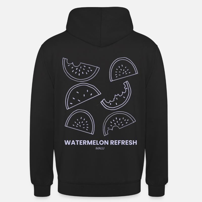Malu Waterlemon Refresh Chemise oversize Unisexe - Sweat-shirt à capuche unisexe - noir