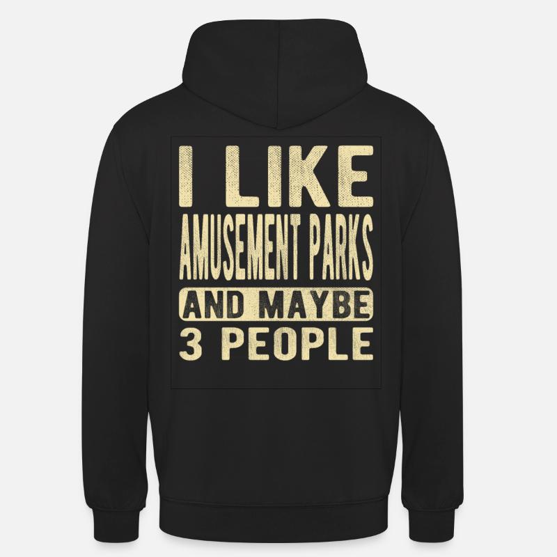 Parcs d’attractions Dicton - Sweat-shirt à capuche unisexe - noir
