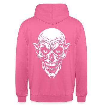 Clown d’horreur - Sweat-shirt à capuche unisexe - rose - Dos - Michal (187cm)