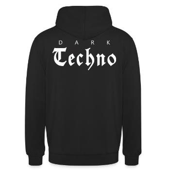 Techno sombre - Sweat-shirt à capuche unisexe - noir - Dos - Michal (187cm)