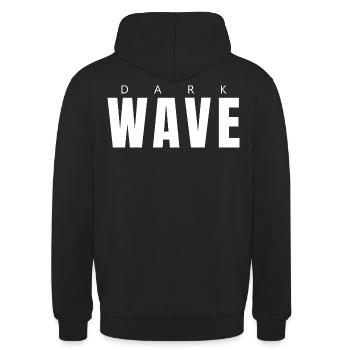 Dark Wave Backprint - Unisex Hoodie - Schwarz - Hinten - Michal (187cm)