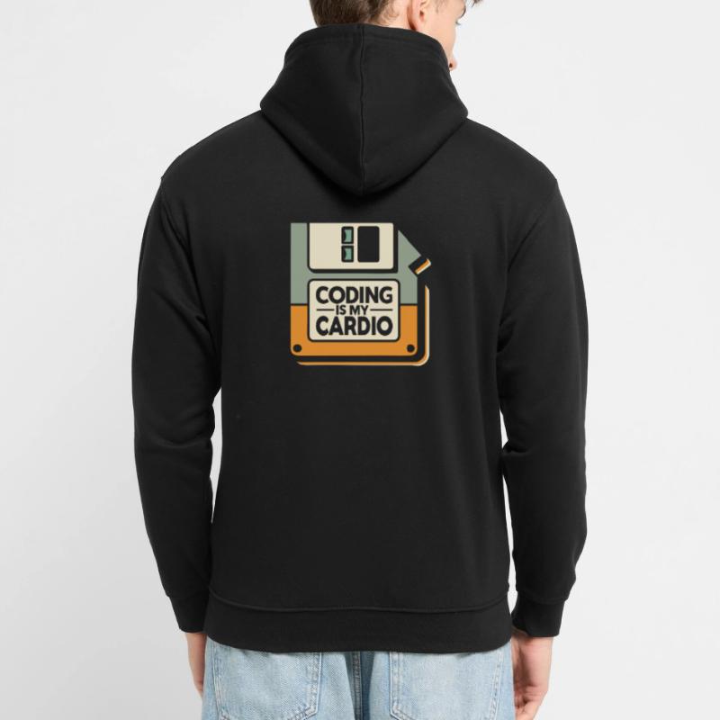 Coding Is My Cardio | Retro Hacker-Stil Unisex Hoodie