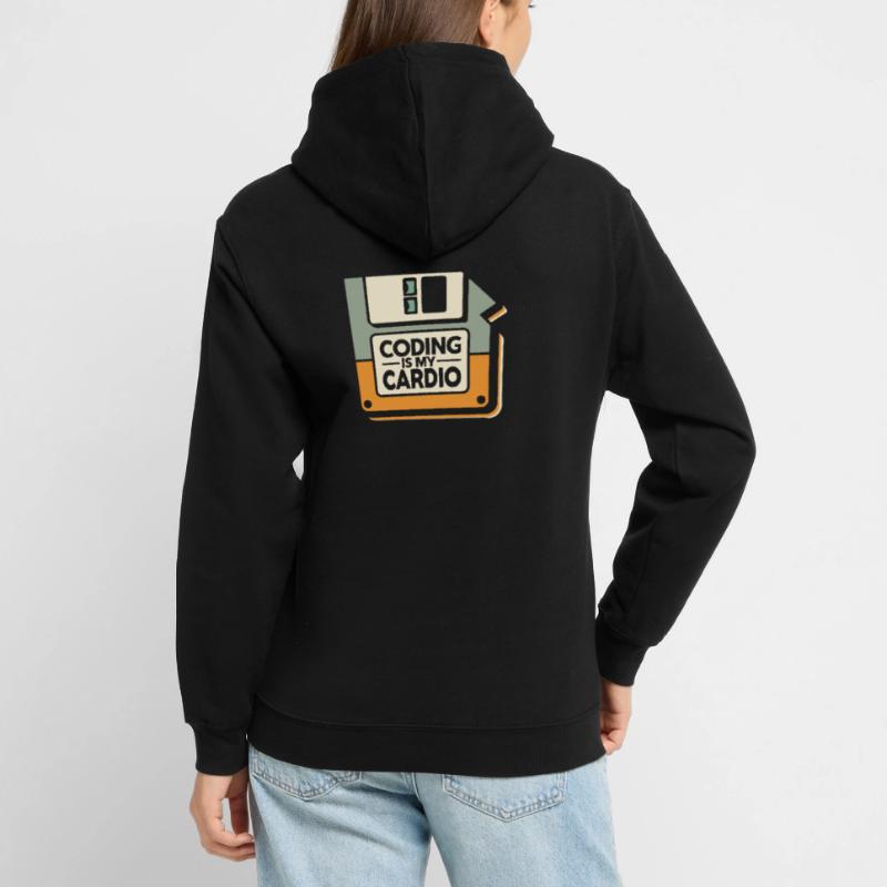 Coding Is My Cardio | Retro Hacker Style Unisex Hoodie
