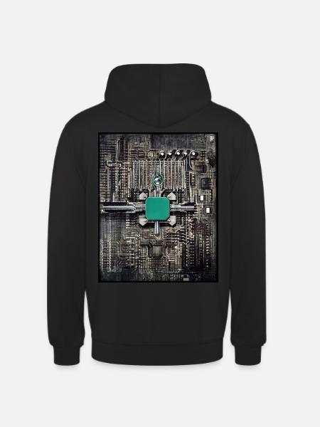 Leiterplatte Giger-Stil Farbe - Unisex Hoodie - Schwarz