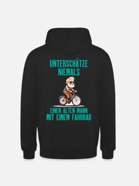 Fahrrad - Alten Mann - Unisex Hoodie - Schwarz