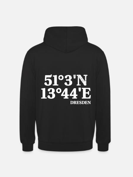 Coordonnées Souvenir de Dresde - Sweat-shirt à capuche unisexe - noir