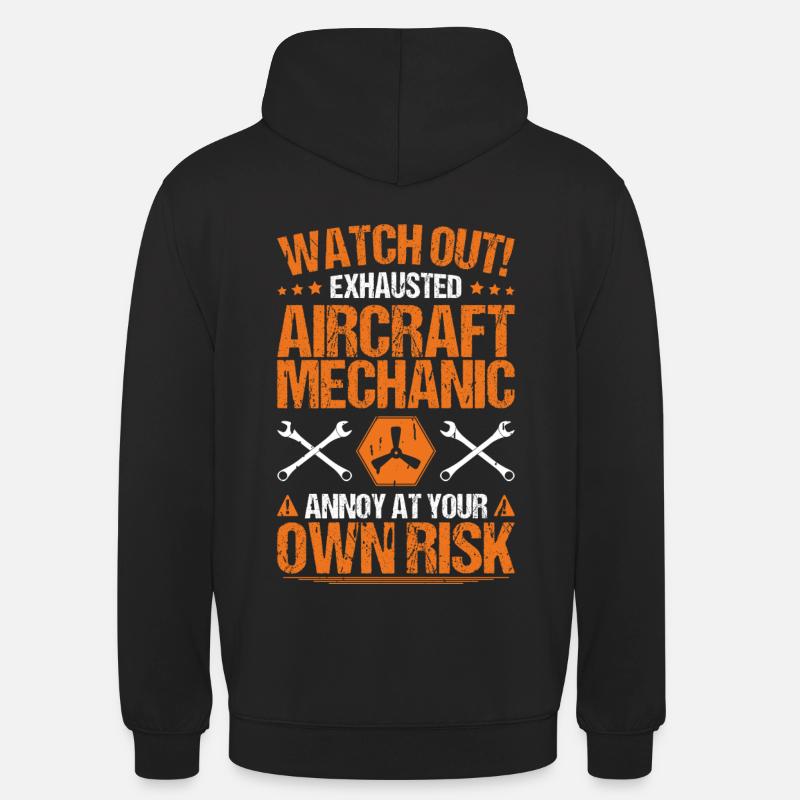 Fluggerätmechaniker Mécanicien d’aéronefs - Sweat-shirt à capuche unisexe - noir