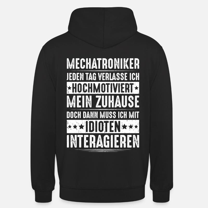 Mechatroniker Mechatronik Mechatronics Engineer - Unisex Hoodie - Schwarz