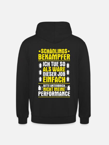 Schädlingsbekämpfer Kammerjäger Exterminator - Unisex Hoodie - Schwarz