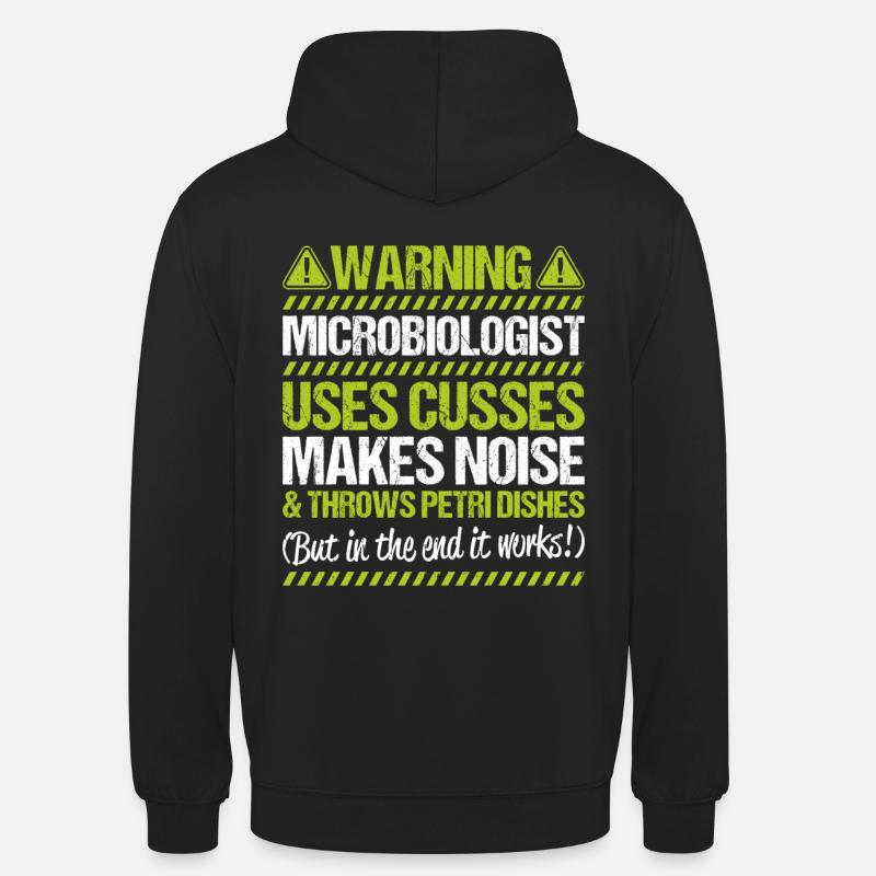 Microbiologie Microbiologiste Biologiste Biologiste - Sweat-shirt à capuche unisexe - noir