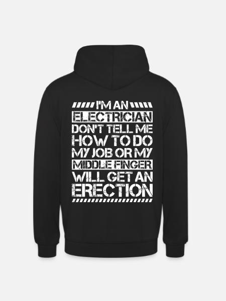 Electronics Electrician Electrician Lineman - Unisex Hoodie - black