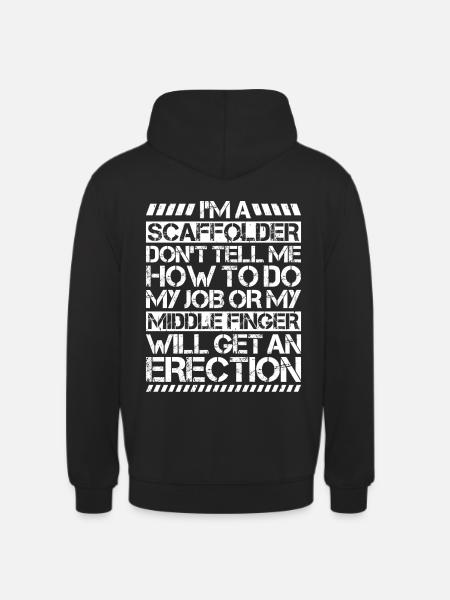 Échafaudage Échafaudage Échafaudage - Sweat-shirt à capuche unisexe - noir