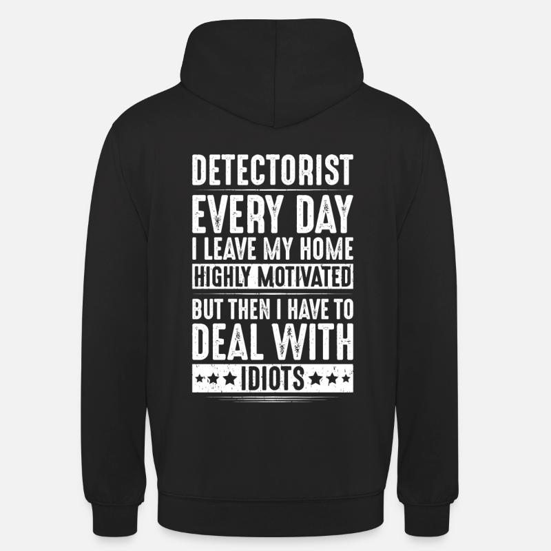 Détecteur Détecteur de métaux - Sweat-shirt à capuche unisexe - noir