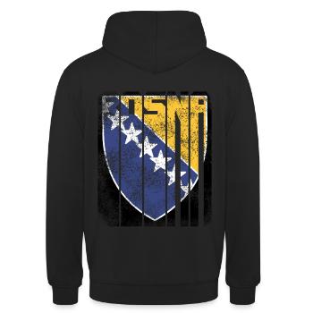 bosna2 - Unisex Hoodie - Schwarz - Hinten - Michal (187cm)