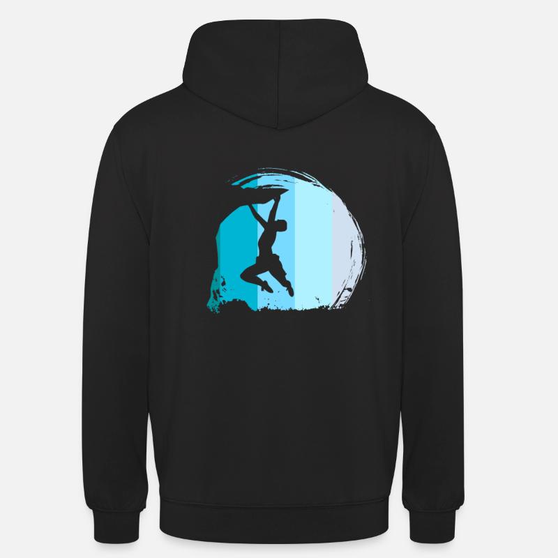 Klettern Kletterer Boulderer Retro - Unisex Hoodie - Schwarz