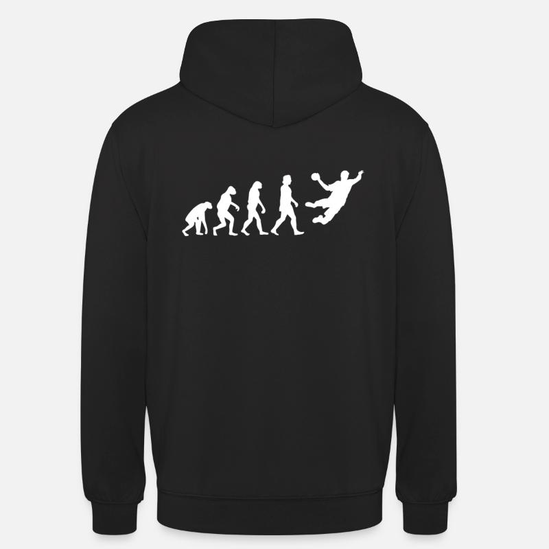 Évolution du handball - Sweat-shirt à capuche unisexe - noir