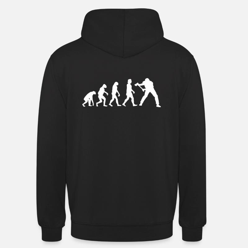 Holzfäller Evolution - Unisex Hoodie - Schwarz